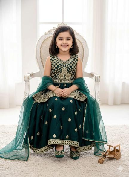 Presenting New Designer Chinon Silk Childrens wear wholesale market